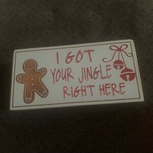 ⭐️Christmas Gingerbread Man Wall Decor Wooden Block
